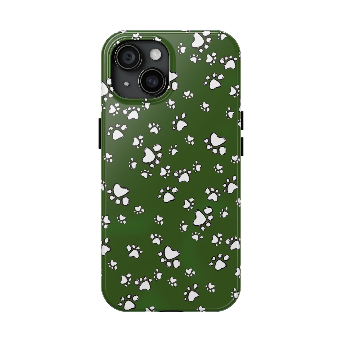 Paw Flakes Green Phone Case