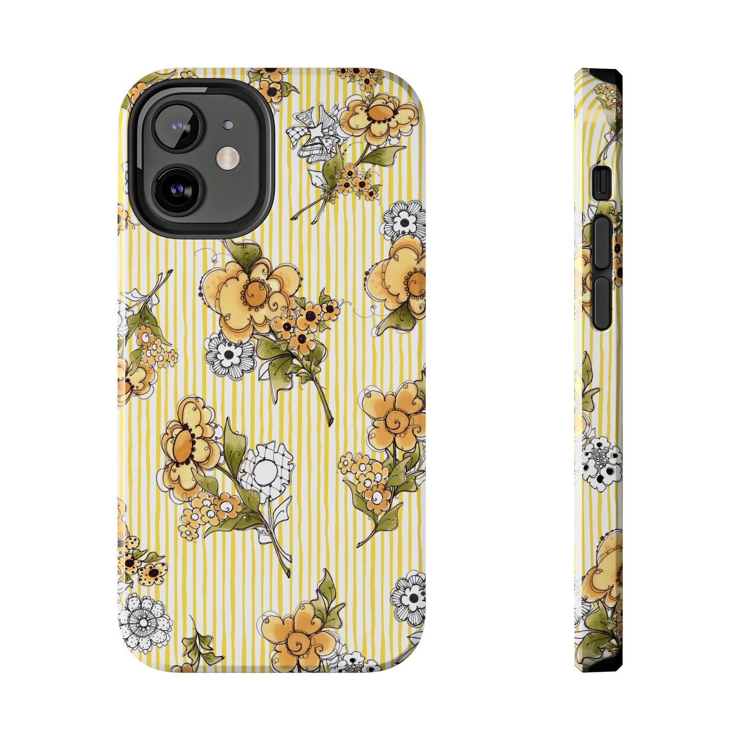 Bee Floral White / Yellow Phone Case