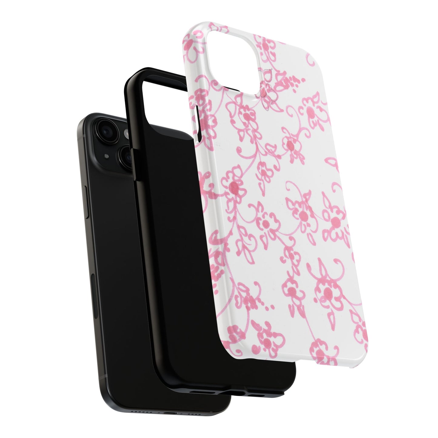 Juliette Ladies White / Pink Flowers Phone Case