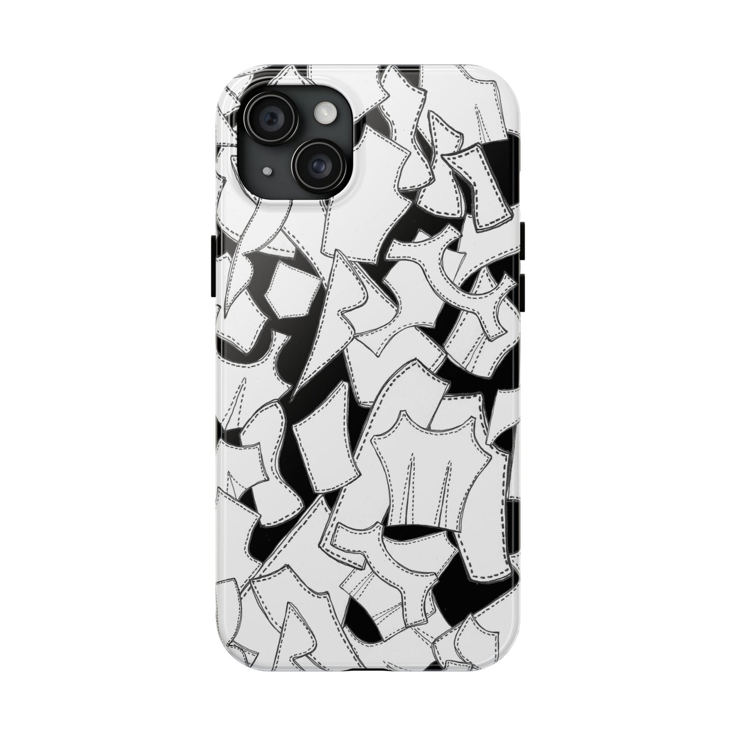 Pattern Pieces Black Phone Case