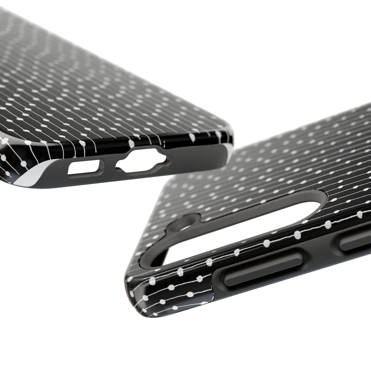 Pin Stripe Black / White Phone Case