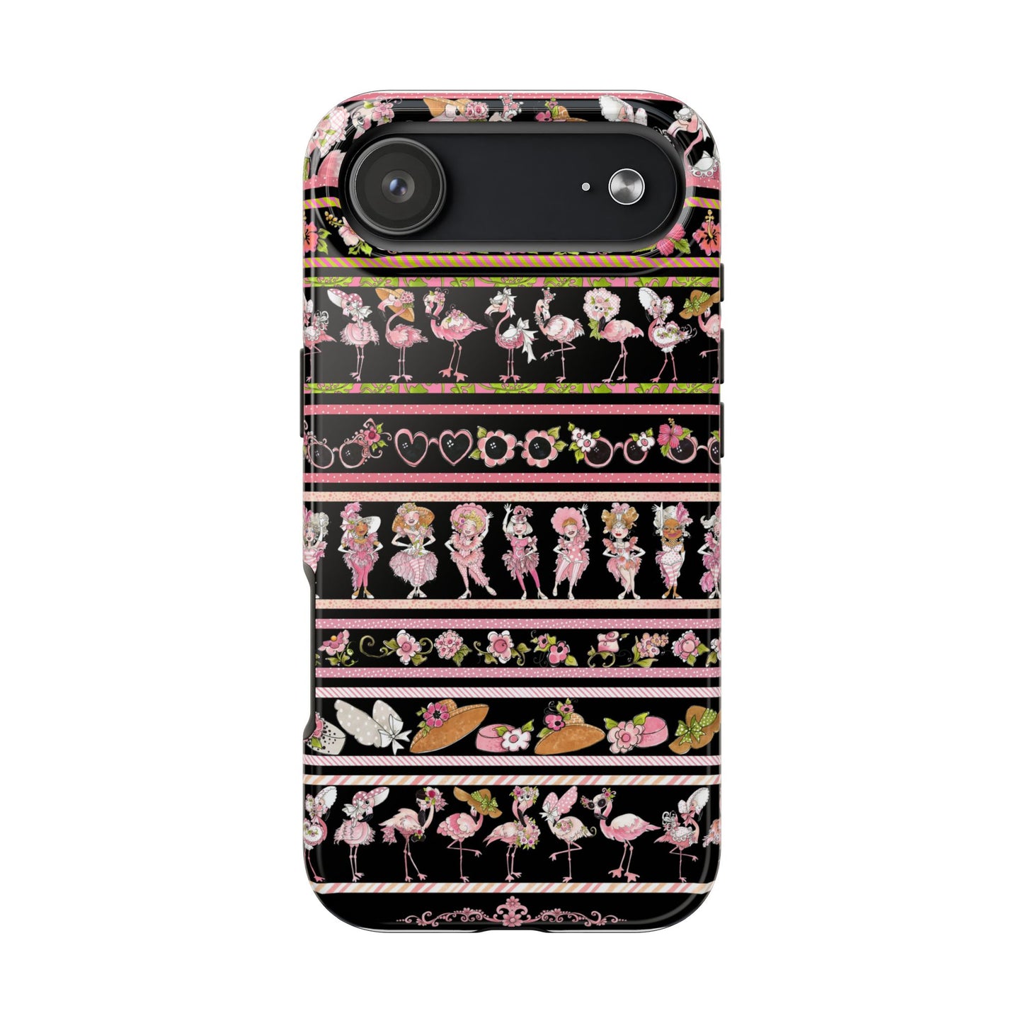 Flam Borders Black Phone Case