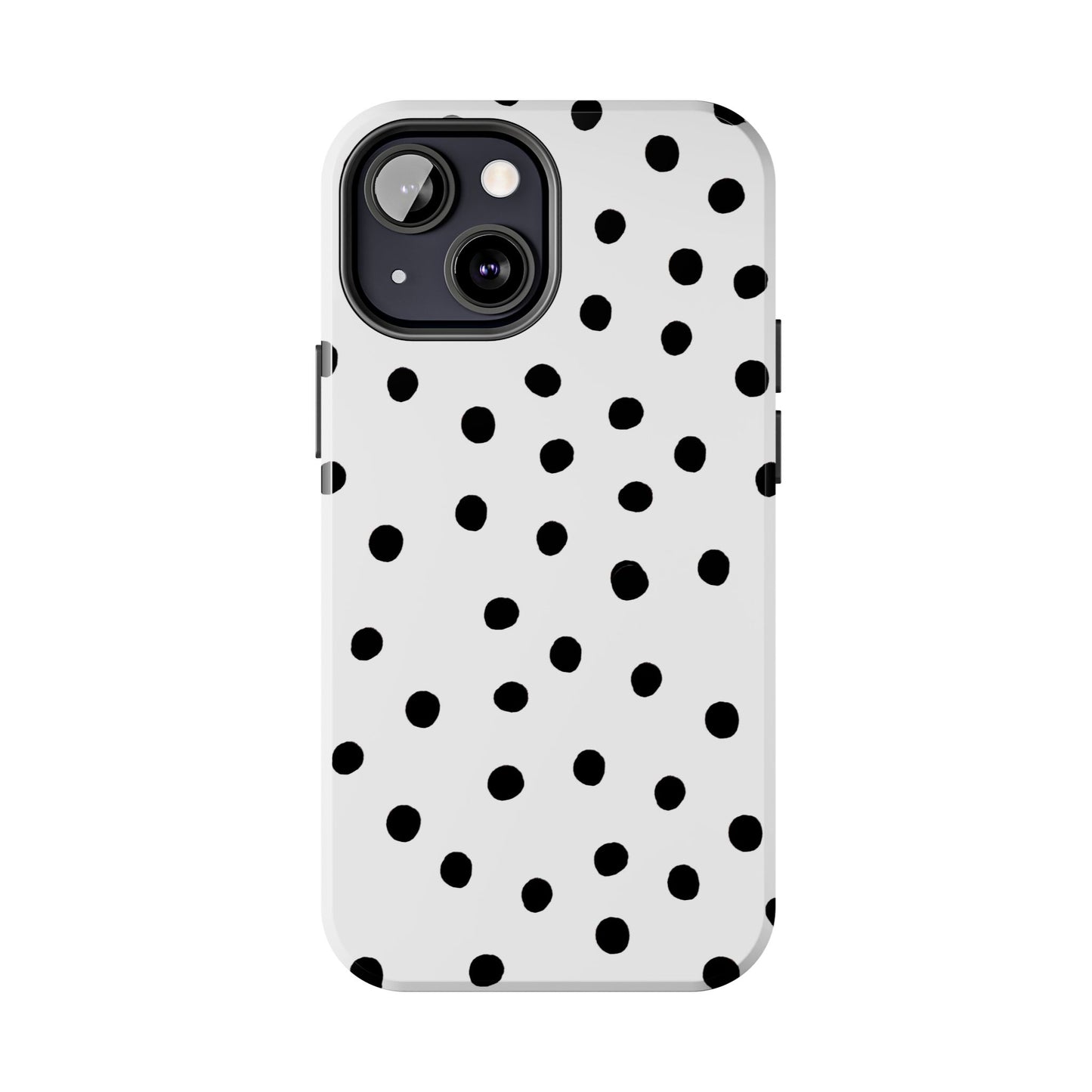 Dot White / Black Phone Case