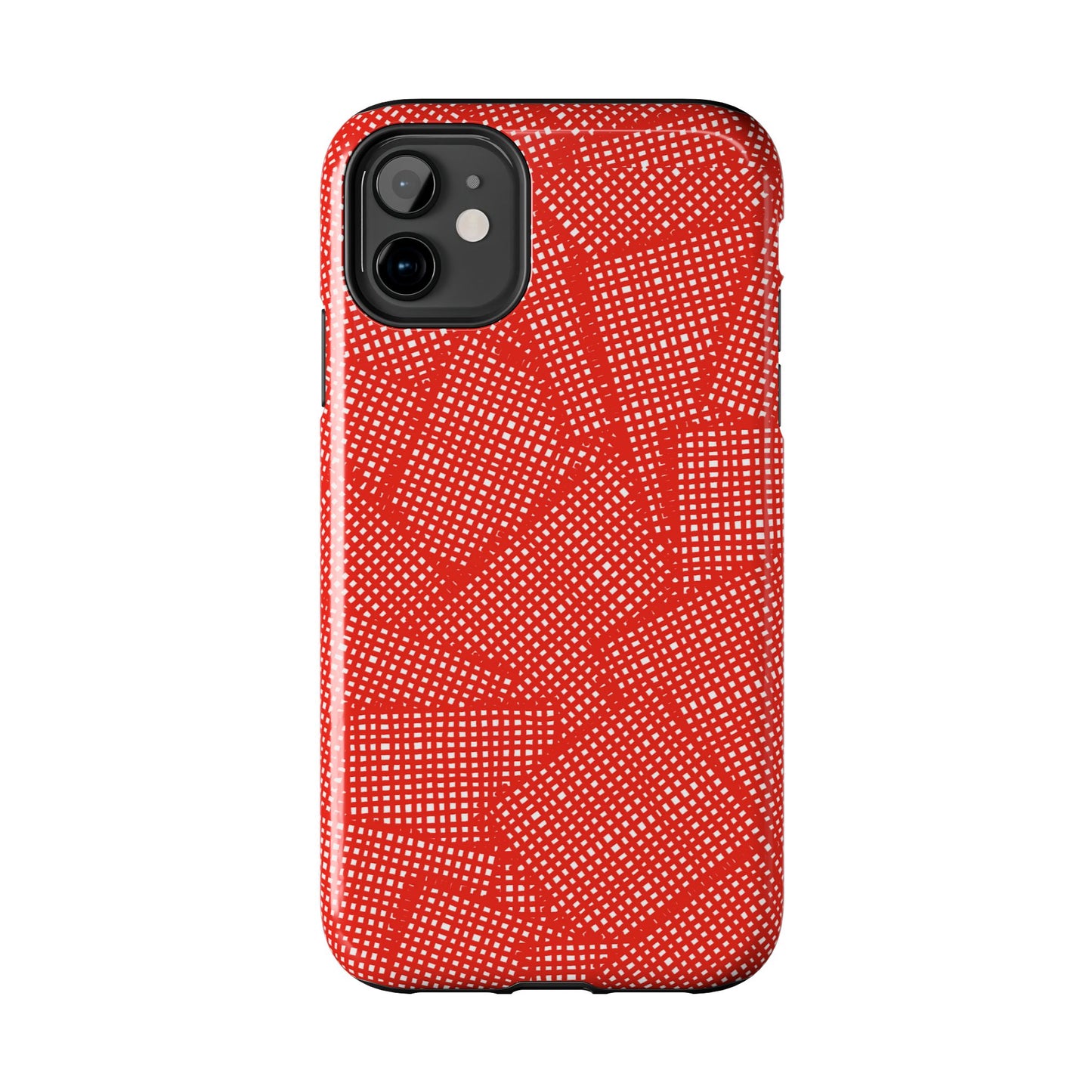 Check Patch Large Red Phone Case