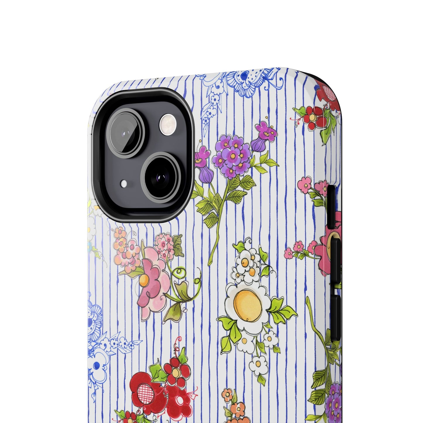 Mixed Bouquets Blue / White Phone Case