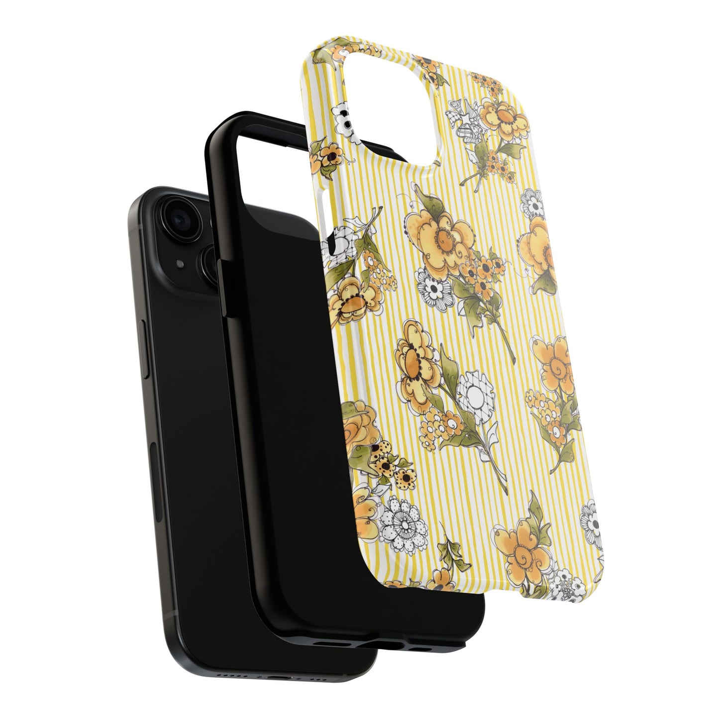 Bee Floral White / Yellow Phone Case