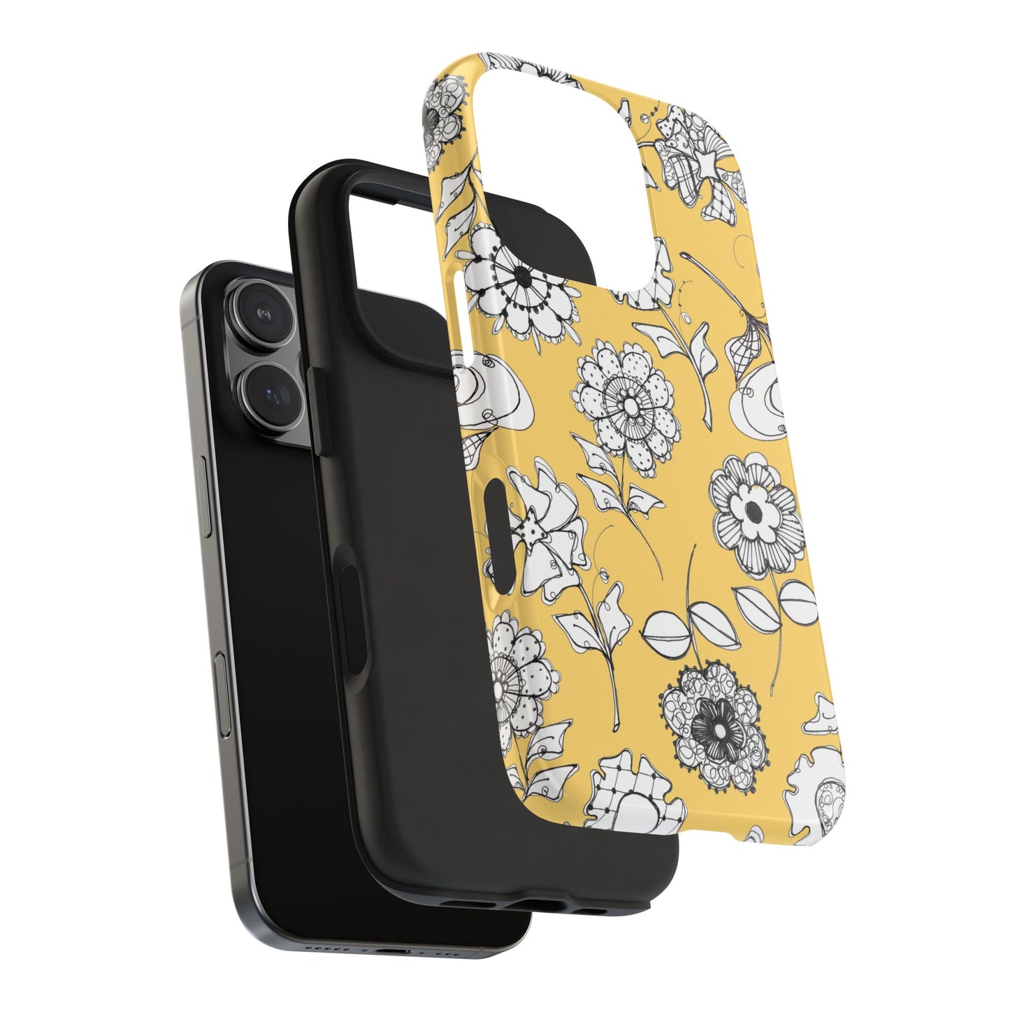 Paper Posies Yellow Phone Case
