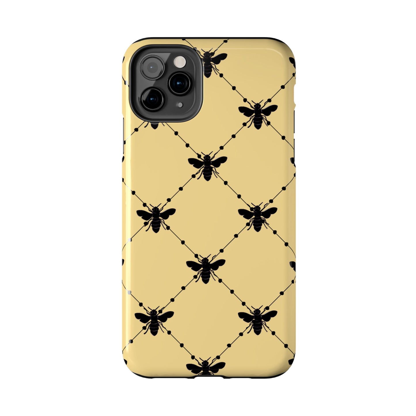 Beaded Bees Yellow Phone Case