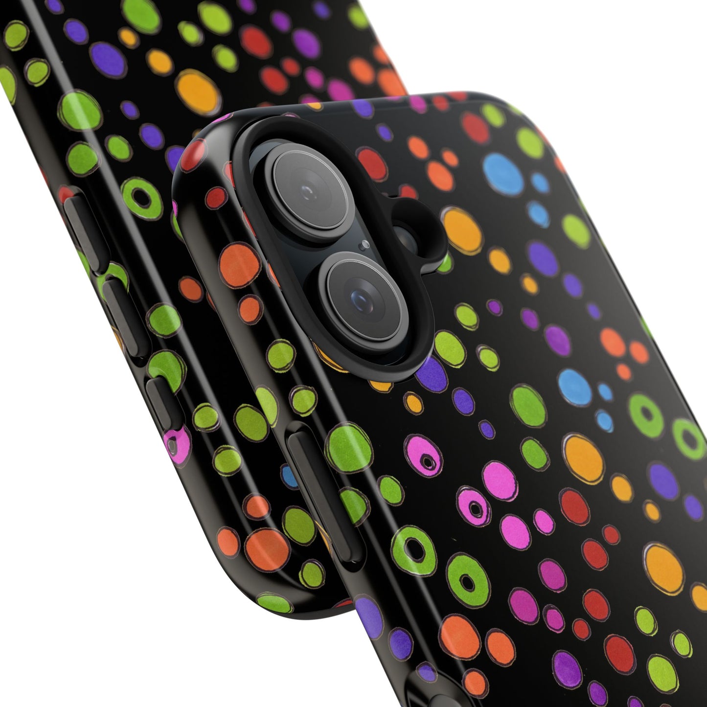 Dog Dots Black / Multi Phone Case