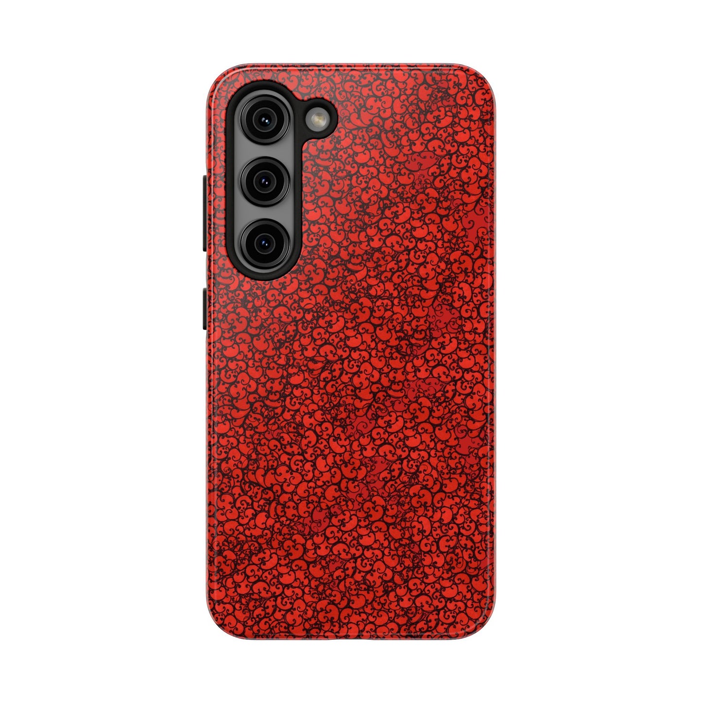 Scrollie Red / Black Phone Case