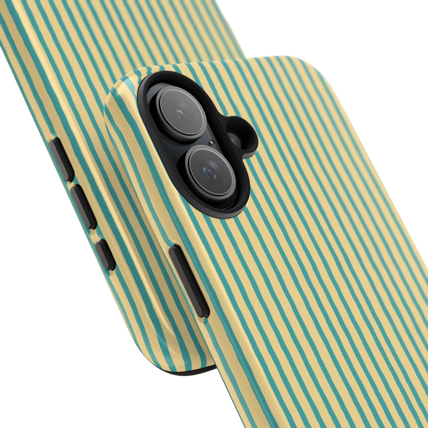 Stripe Yellow / Turquoise Phone Case