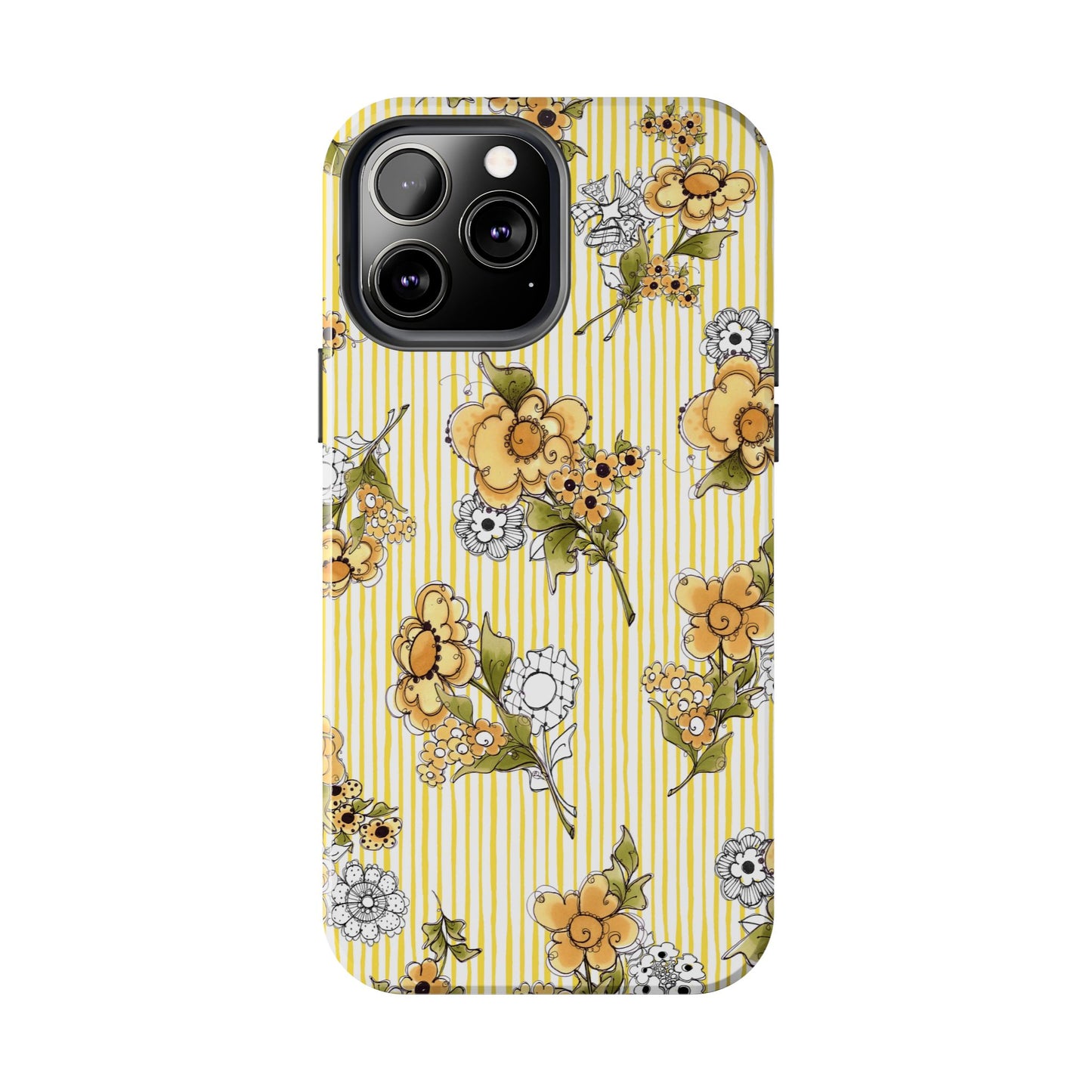 Bee Floral White / Yellow Phone Case