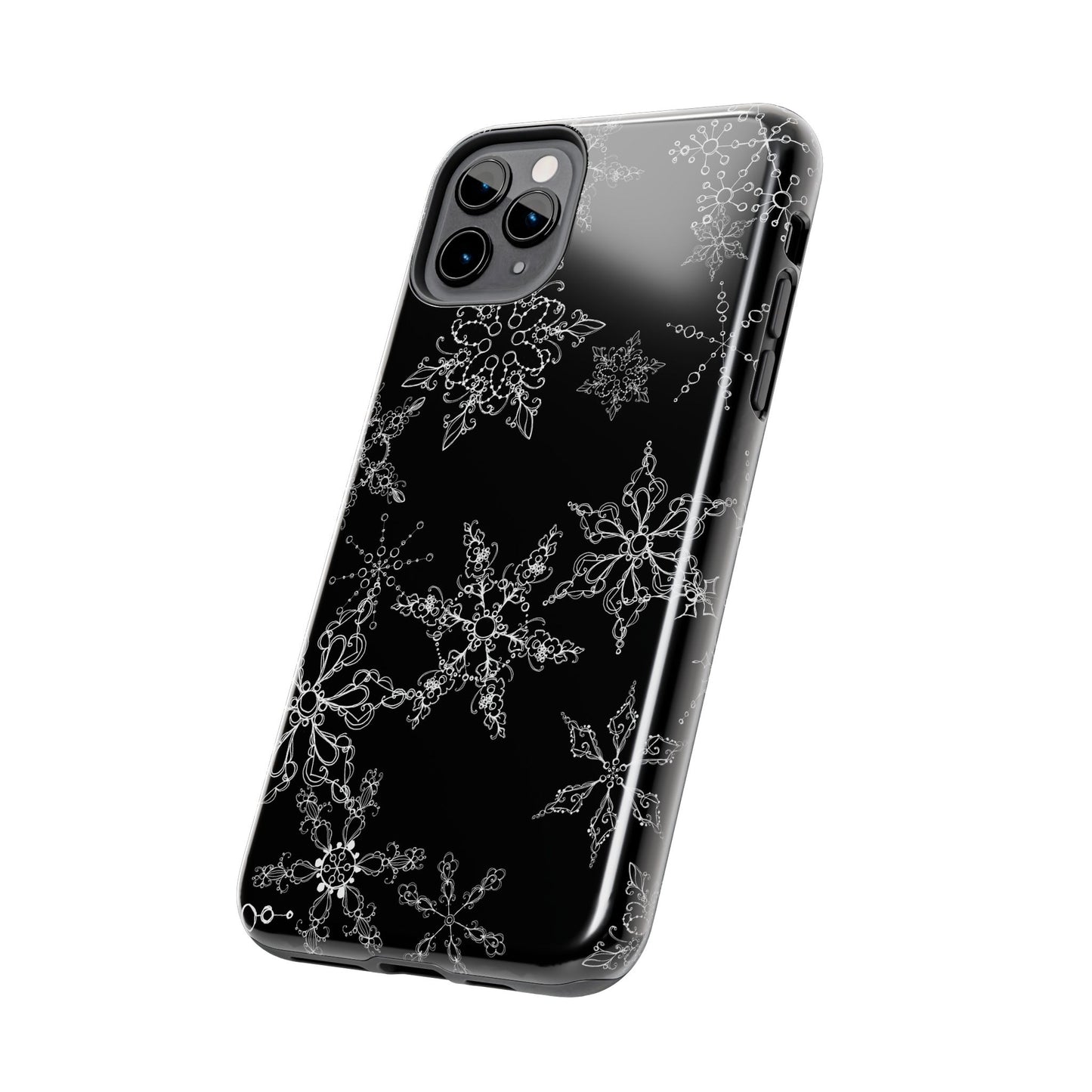 Random Flakes Black Phone Case