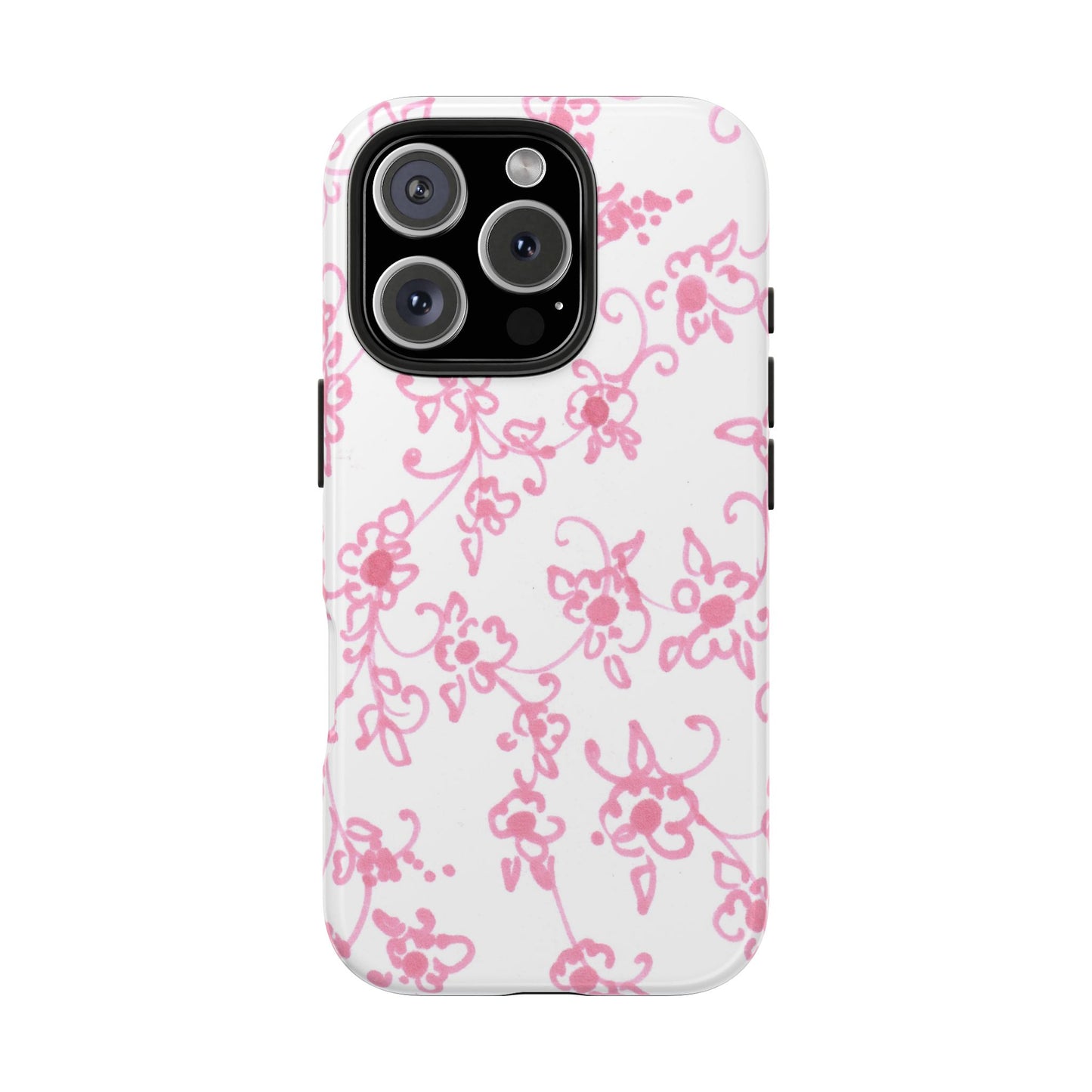 Juliette Ladies White / Pink Flowers Phone Case
