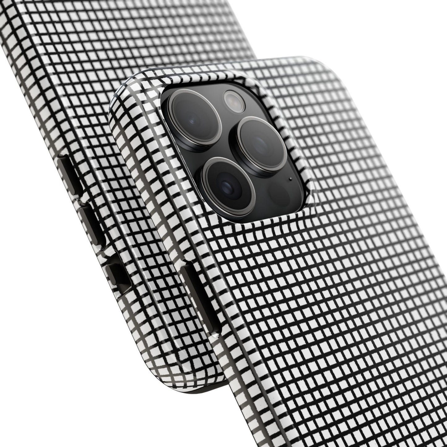 Gingham Black / White Phone Case