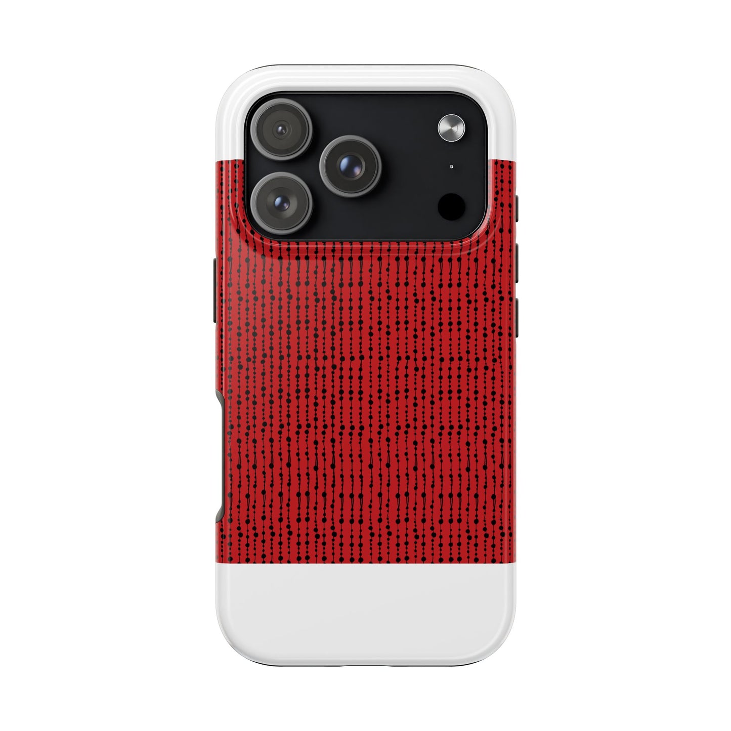Beaded Curtain Red / Black Phone Case