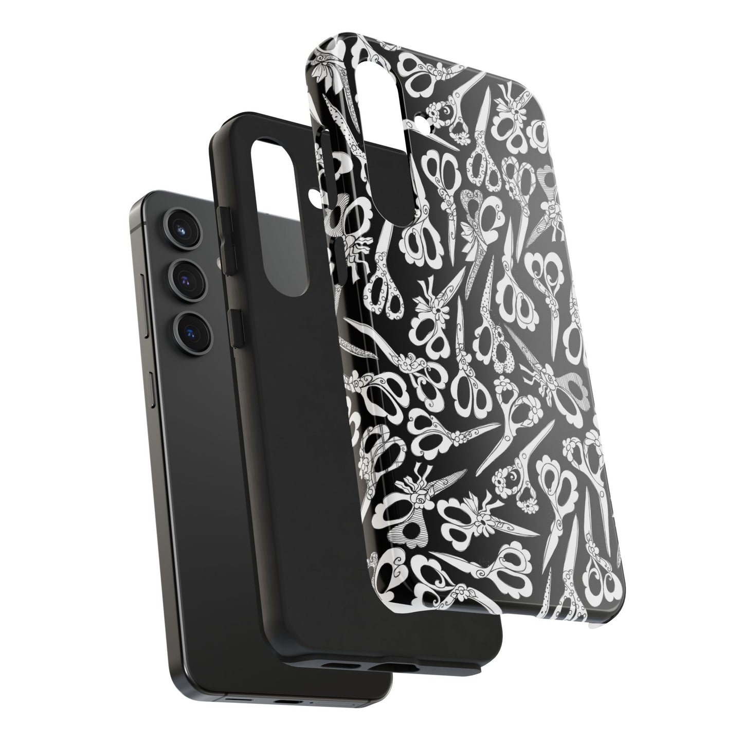 Scissor Blizzard Black Phone Case