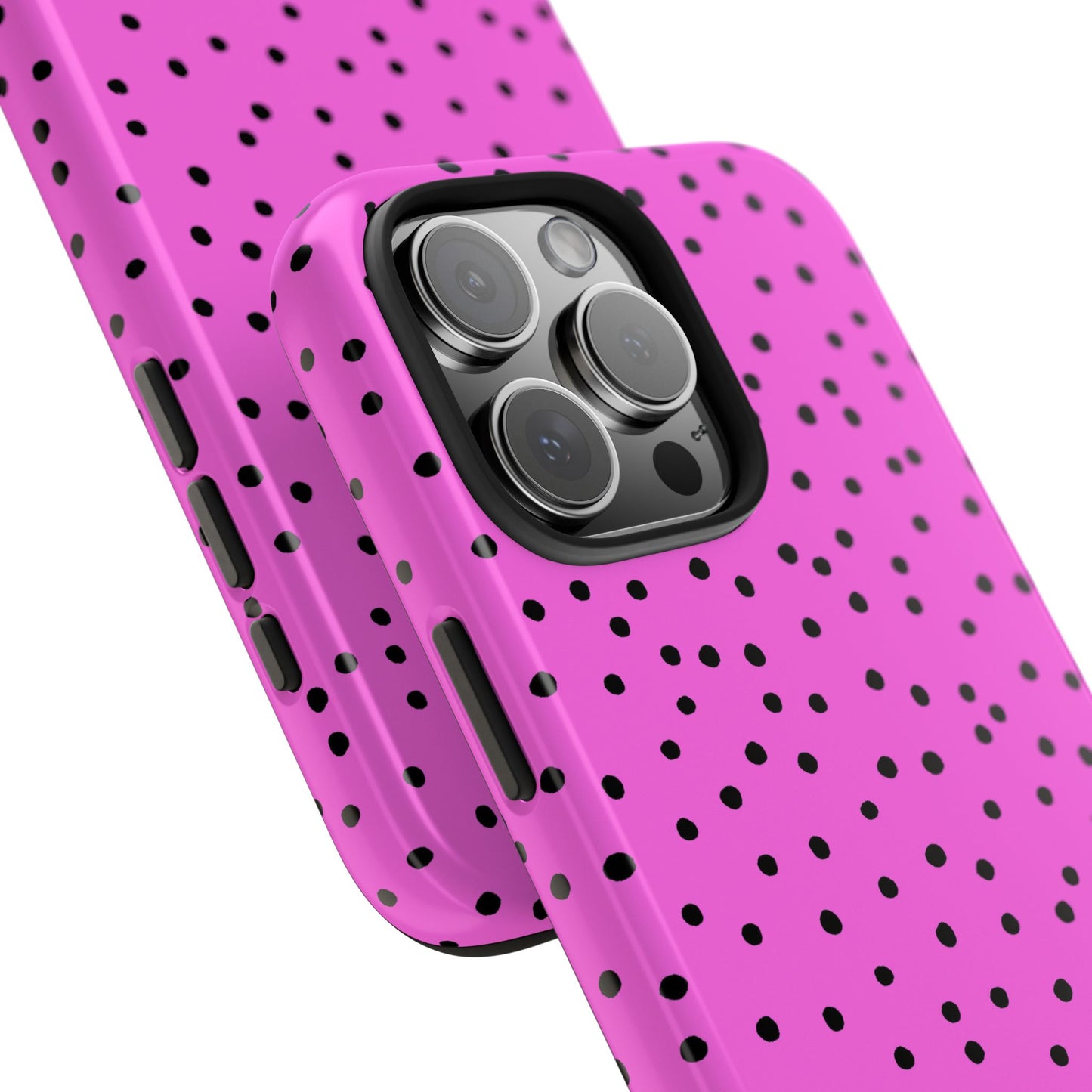 Dinky Dots Hot Pink / Black Phone Case