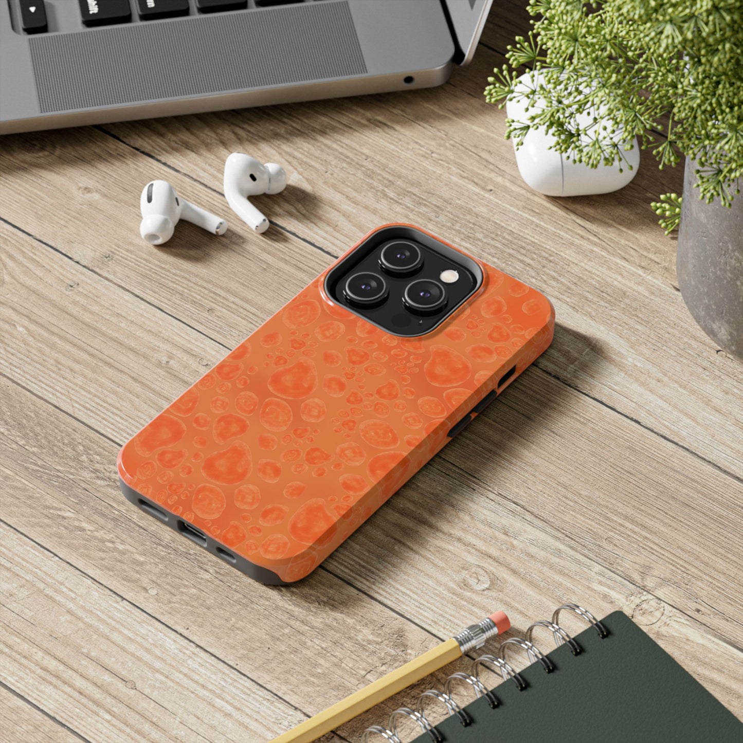 Paw Dots Orange Phone Case