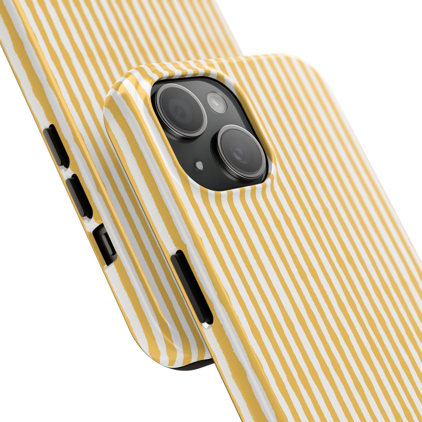 Lazy Stripe Yellow / White Phone Case