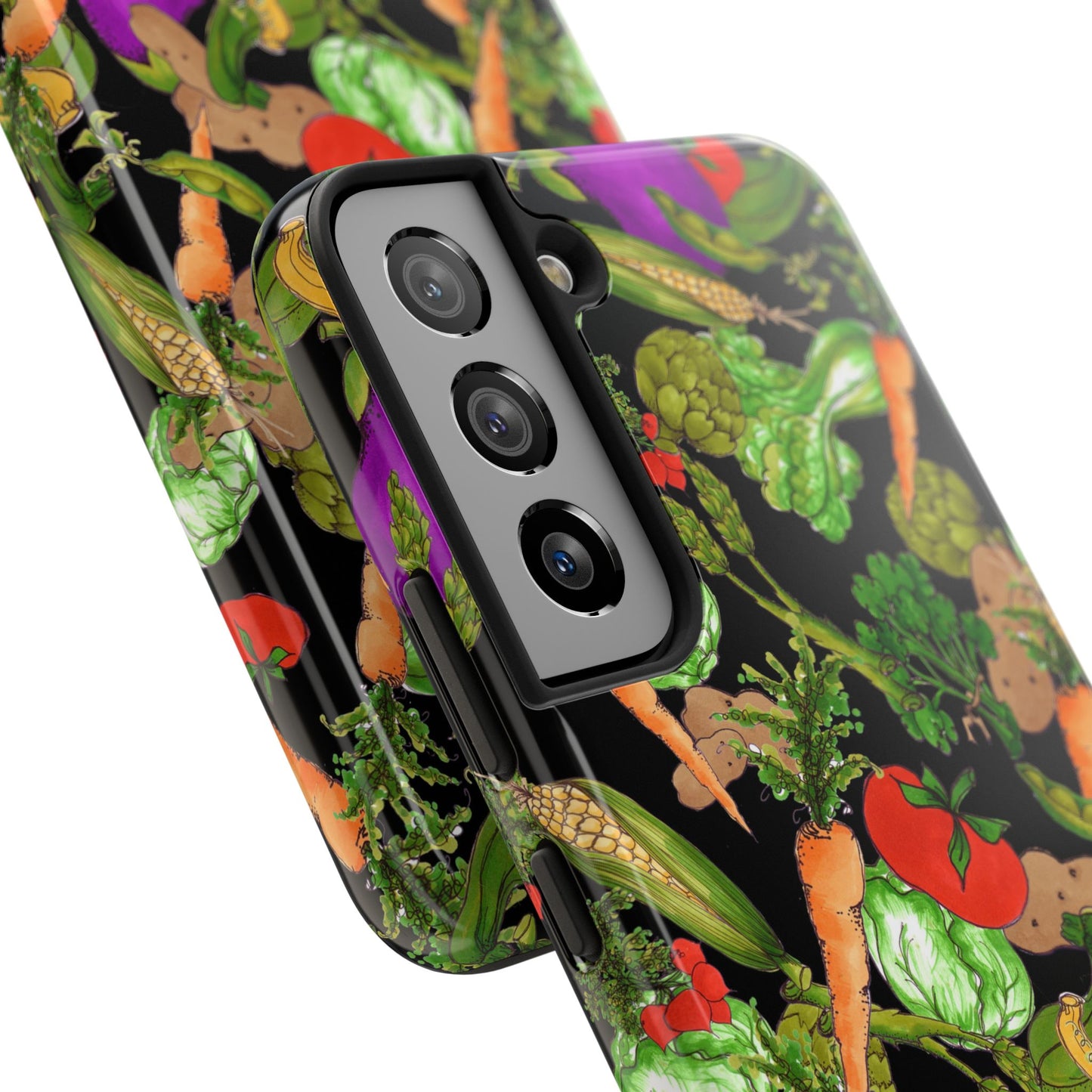 Veggie Jungle Black Phone Case