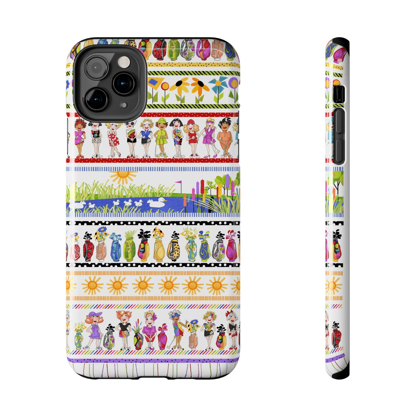 Golf Borders White Phone Case