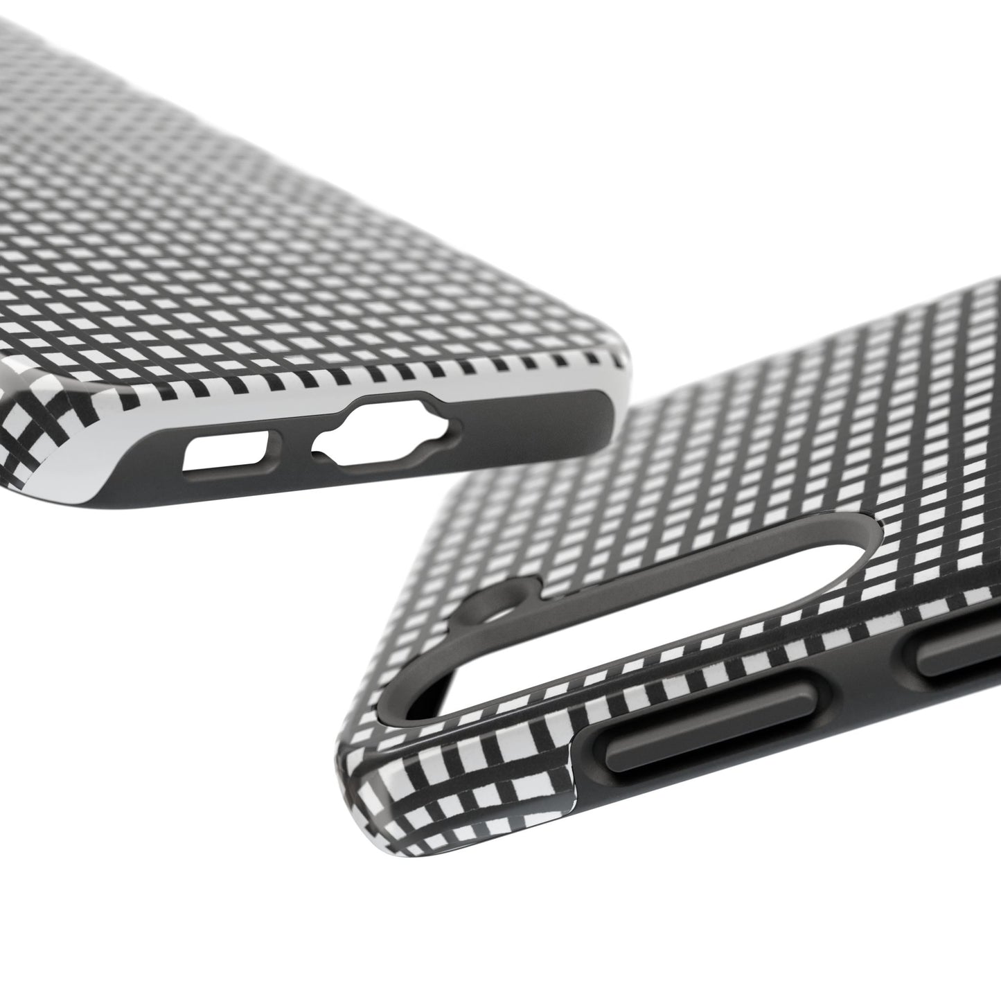 Chipper Check Black / White Phone Case