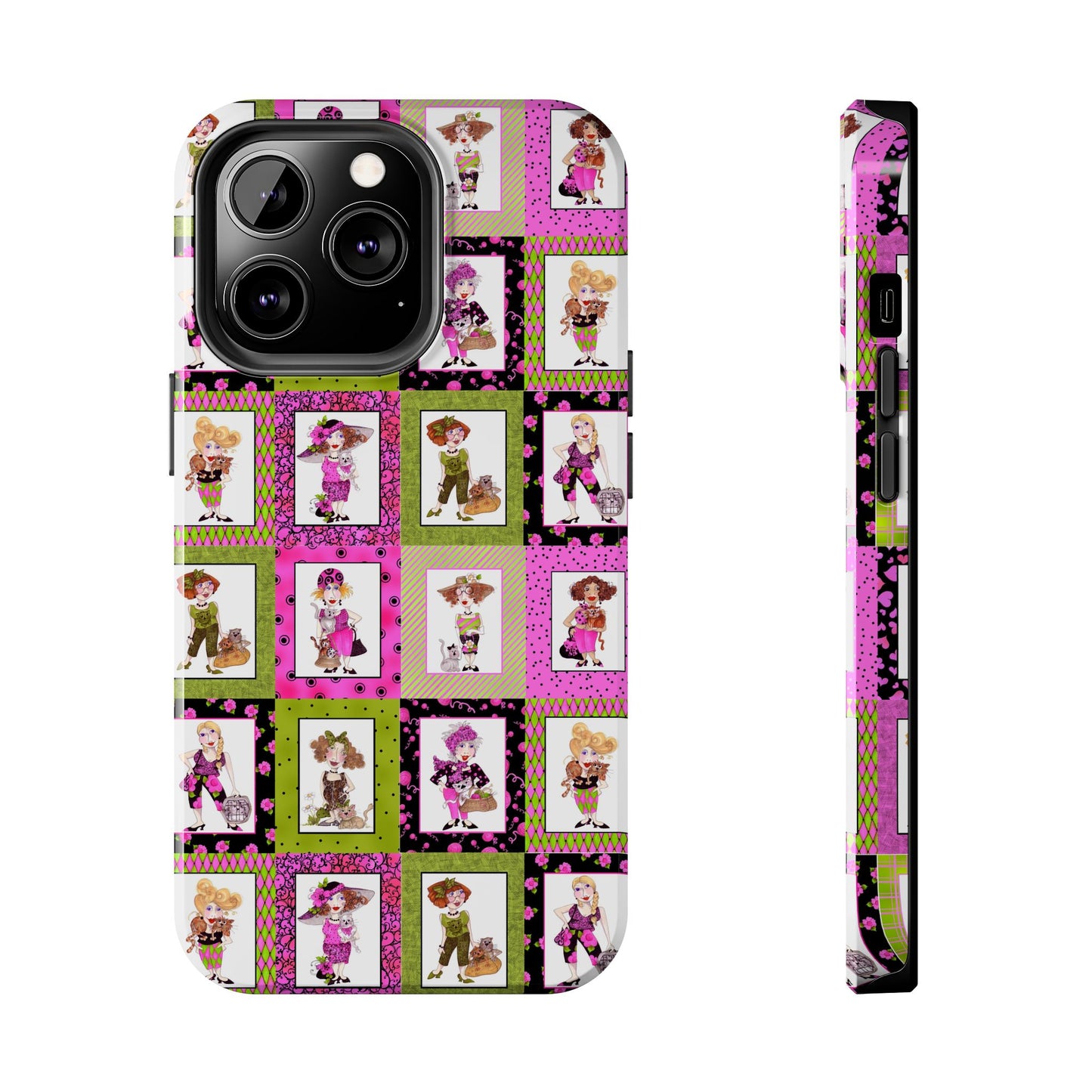 Cat Ladies Cerise Phone Case