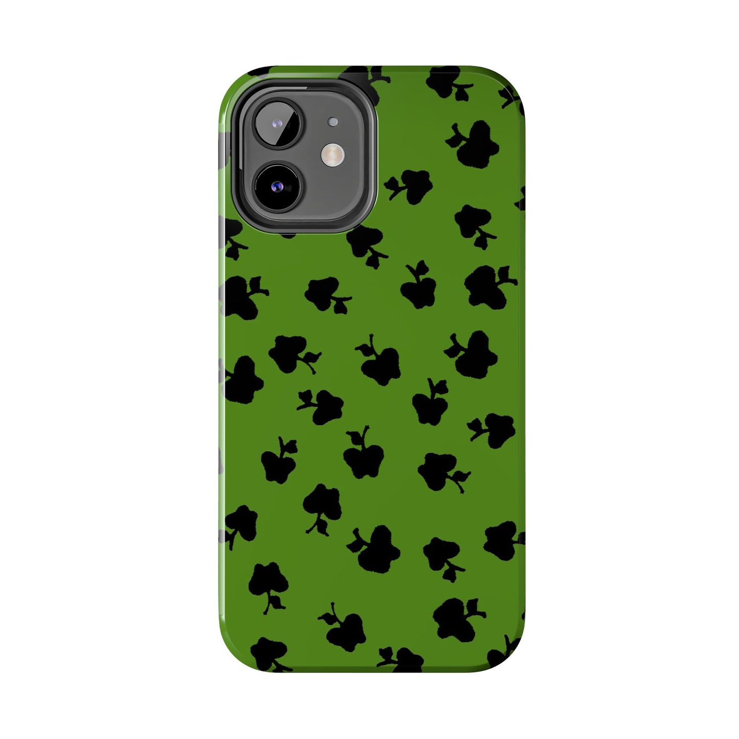 Happy Apples Green / Black Phone Case