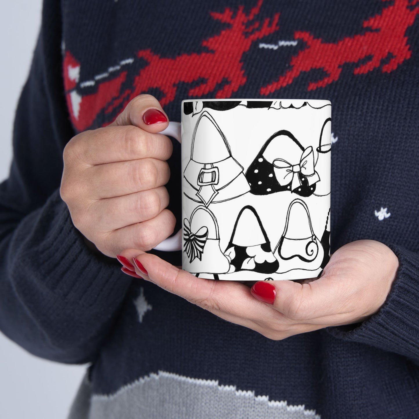 Purse Shelf White Cup