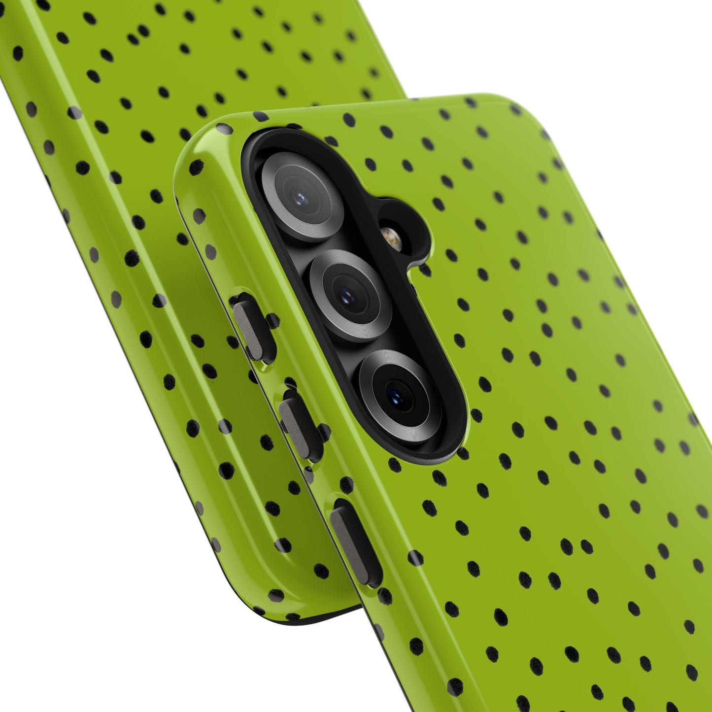 Dinky Dots Chartreuse / Black Phone Case