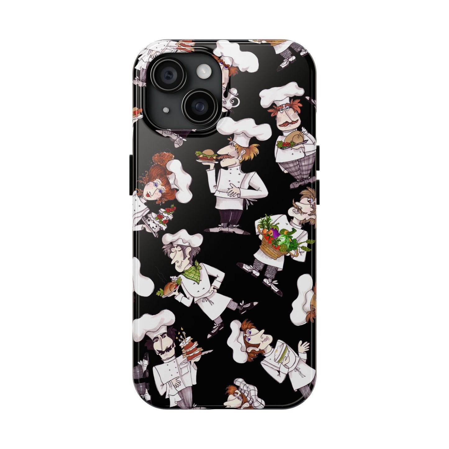 Tossed Chefs Black Phone Case