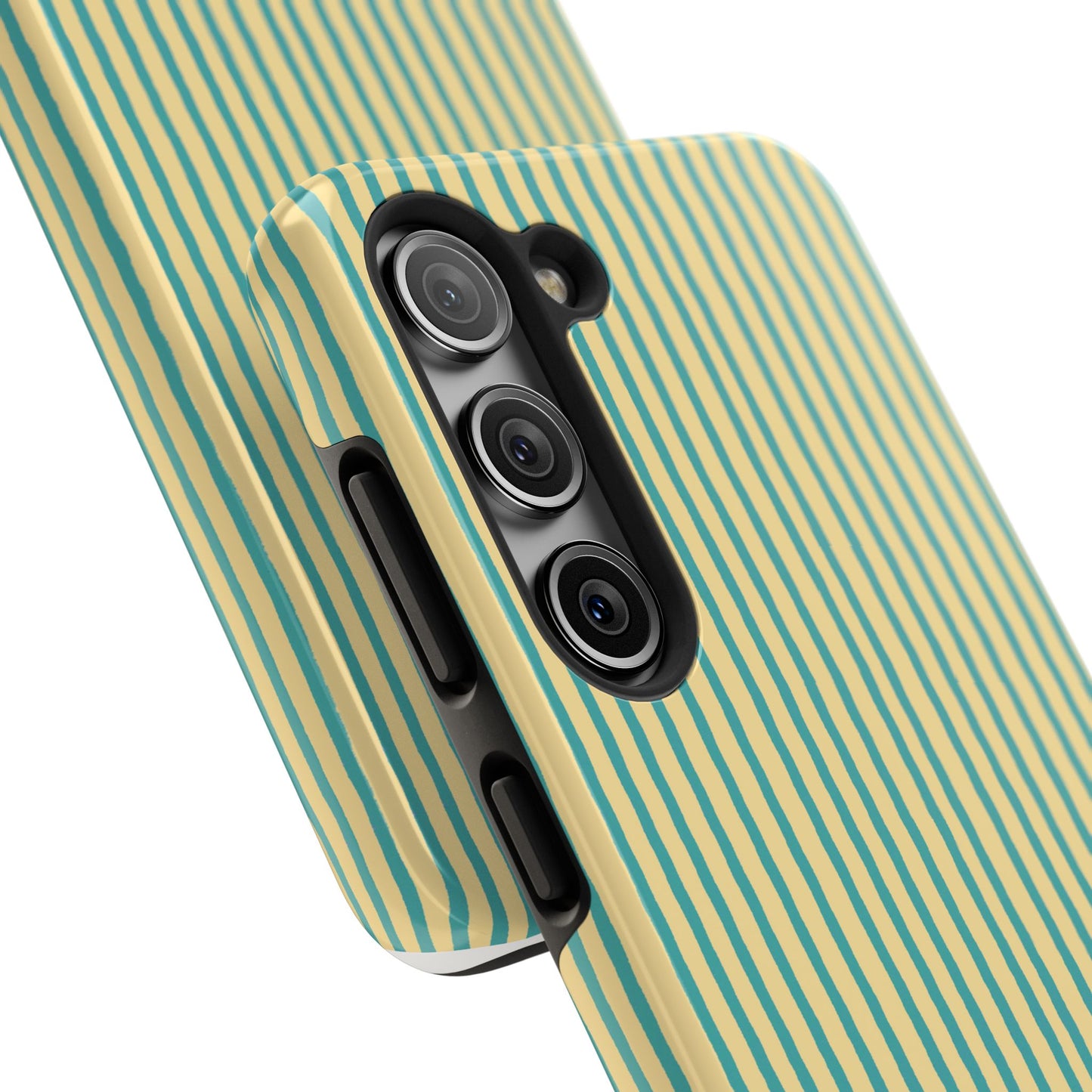 Stripe Yellow / Turquoise Phone Case