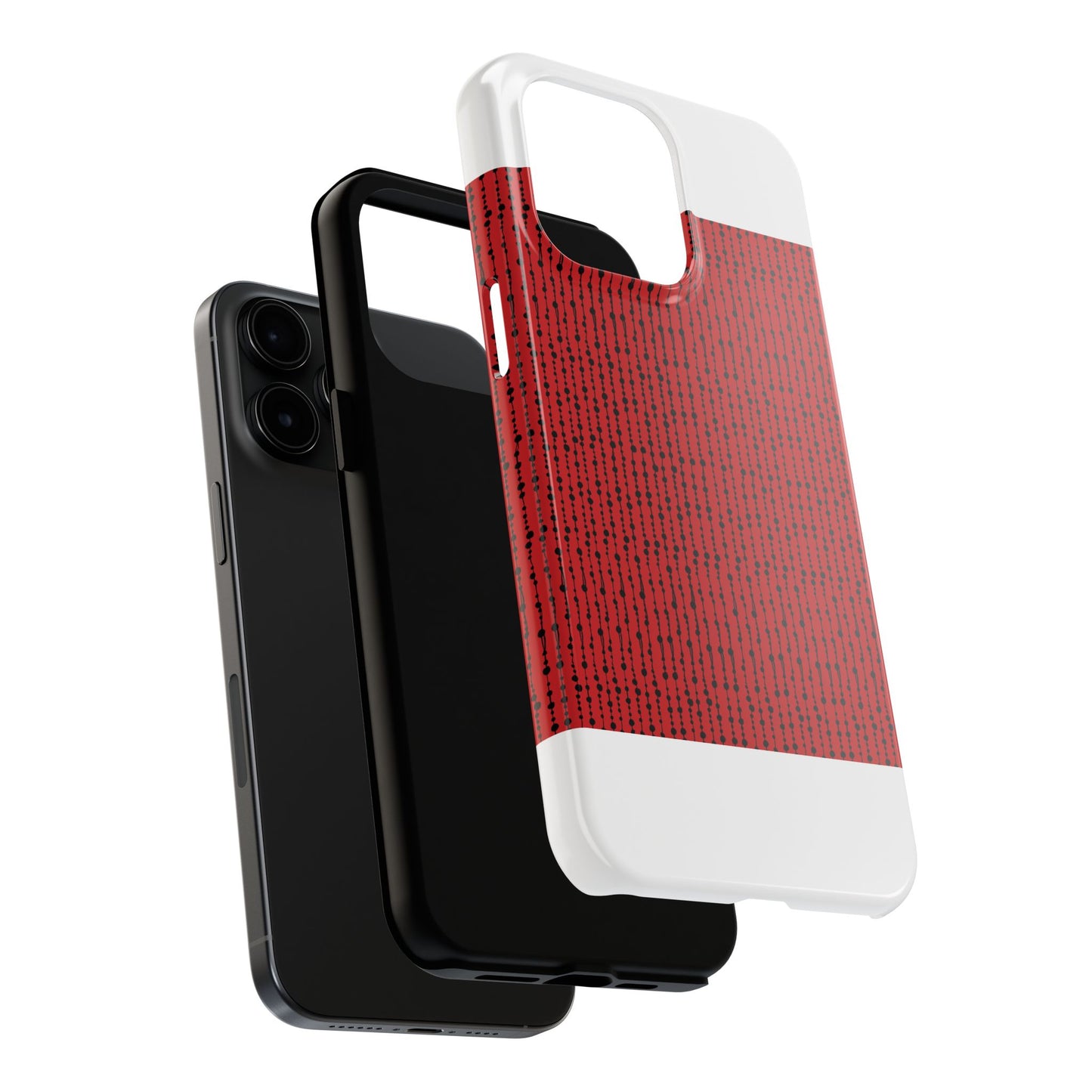 Beaded Curtain Red / Black Phone Case