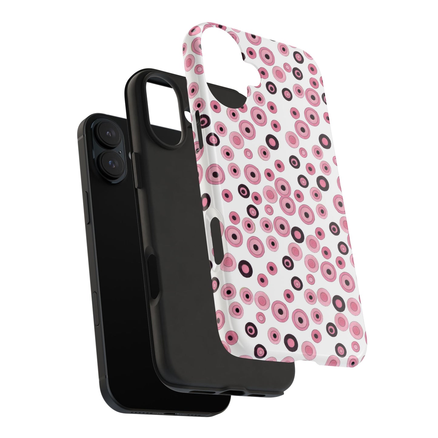 Dots White / Pink Phone Case
