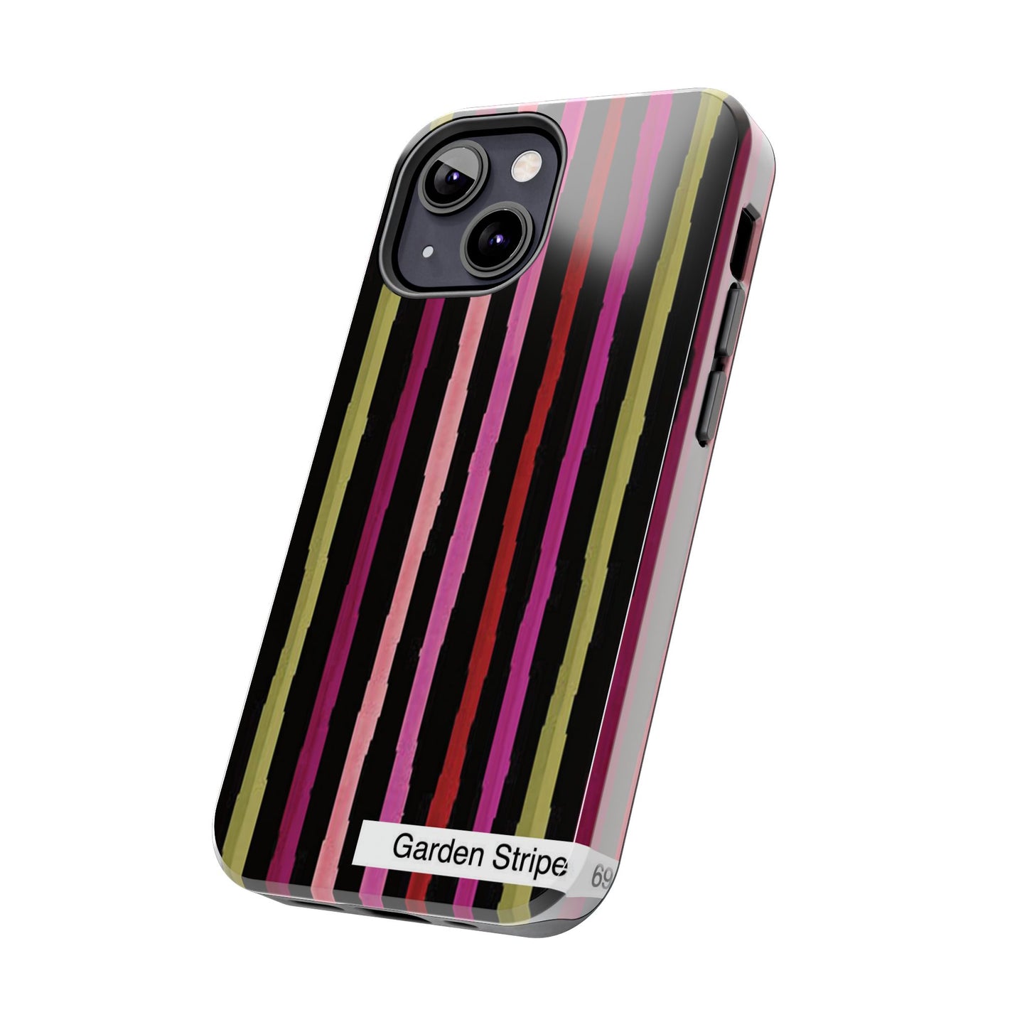 Garden Stripe Black Phone Case
