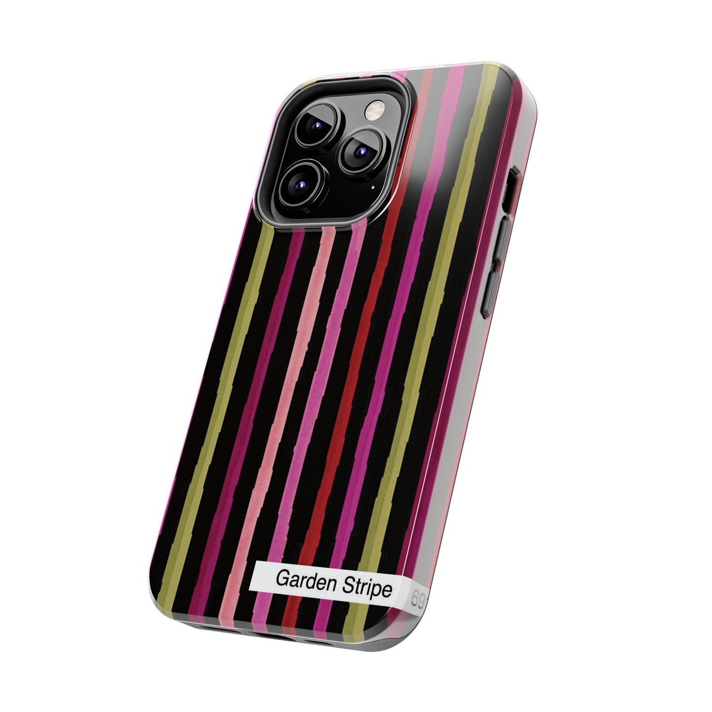 Garden Stripe Black Phone Case