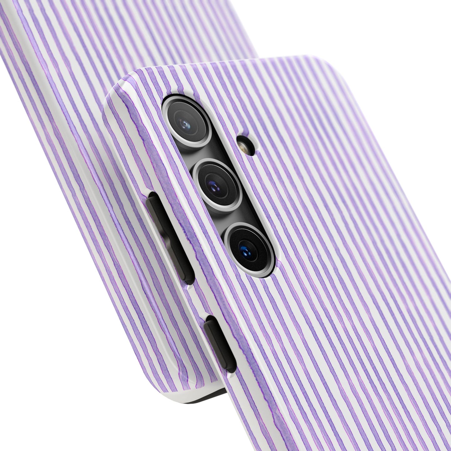 Candy Stripe White / Lilac Phone Case
