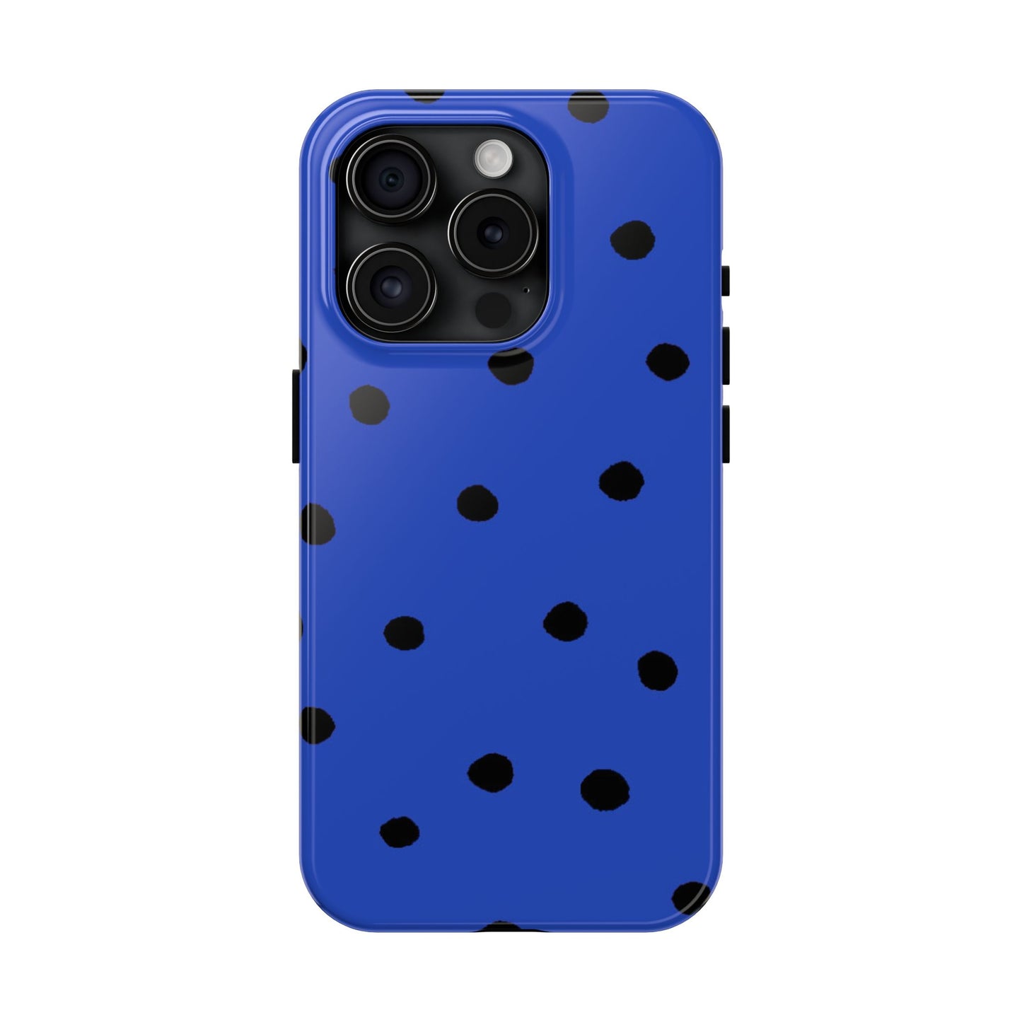 Dinky Dots Blue / Black Phone Case