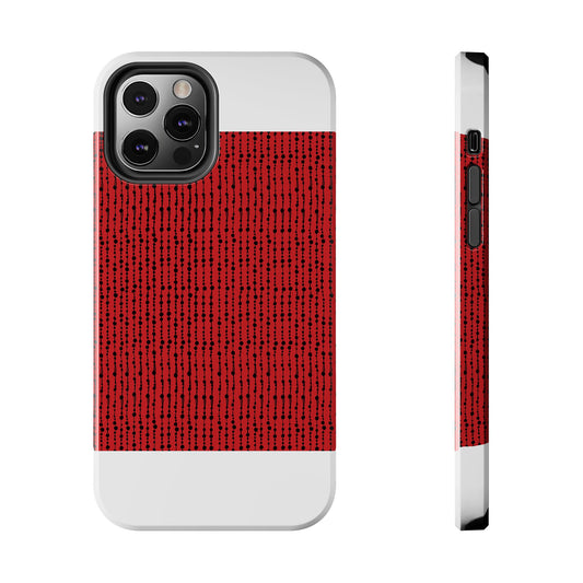 Beaded Curtain Red / Black Phone Case