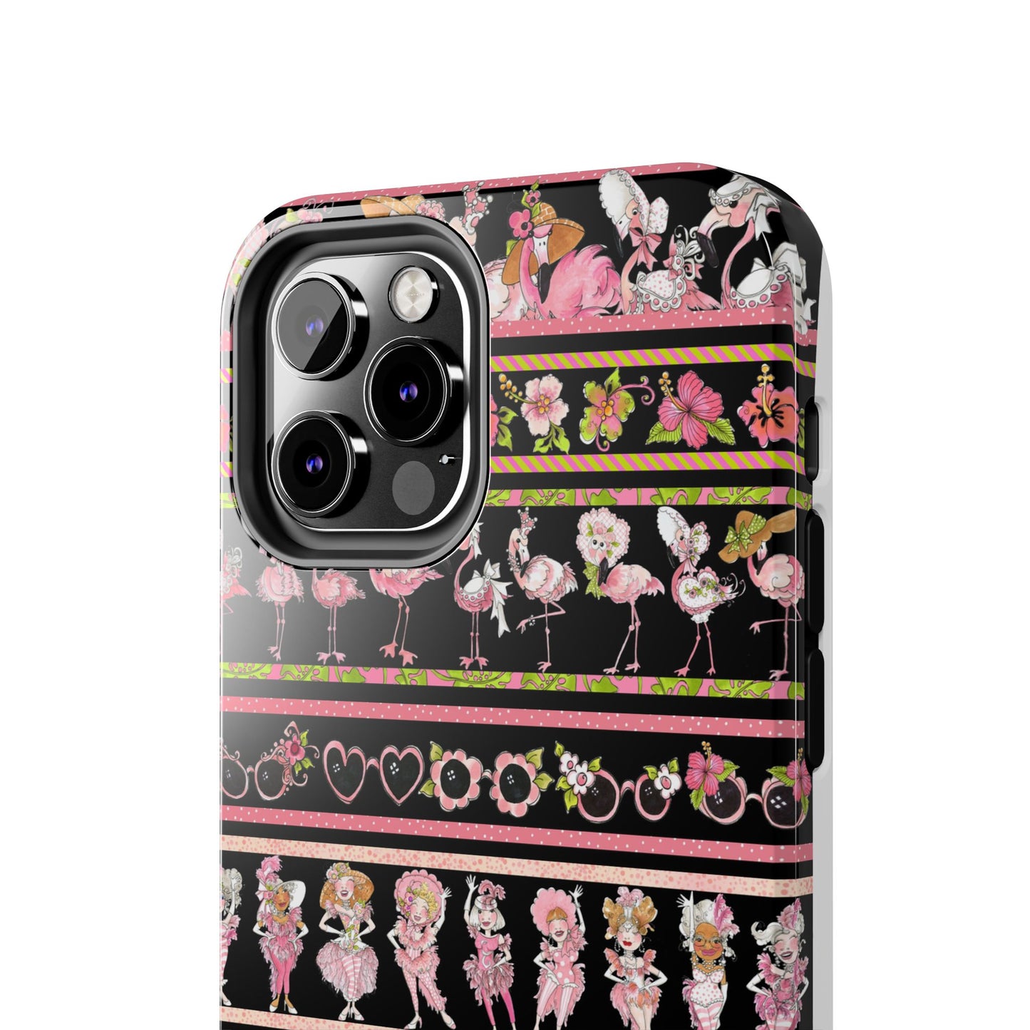 Flam Borders Black Phone Case