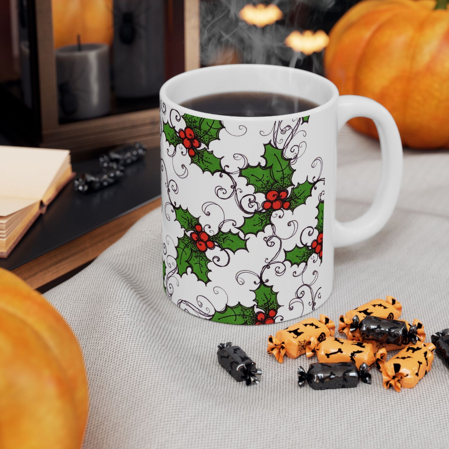 Jolly Holly White Cup