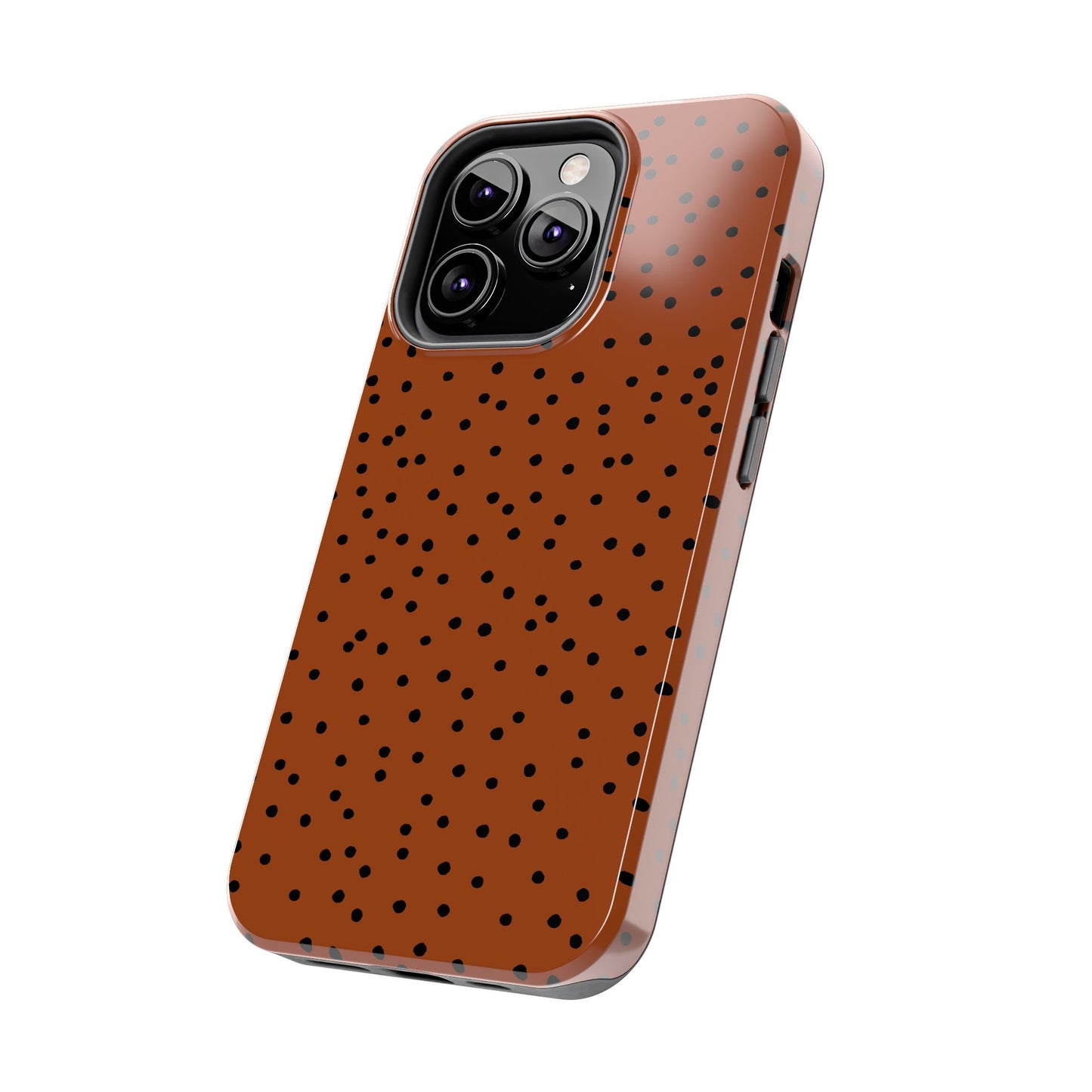 Dinky Dots Bronze / Black Phone Case