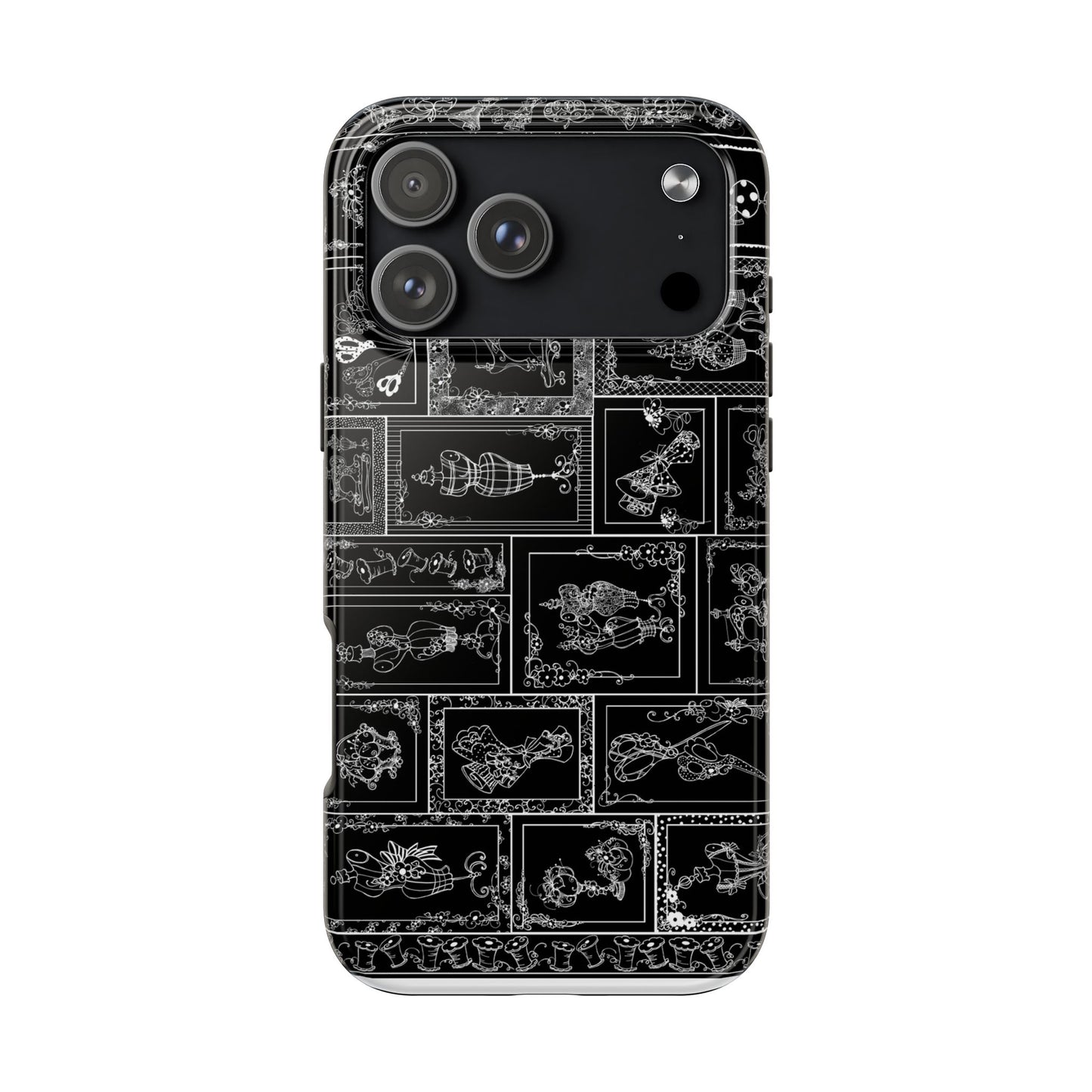 Sew Fancy Black Phone Case