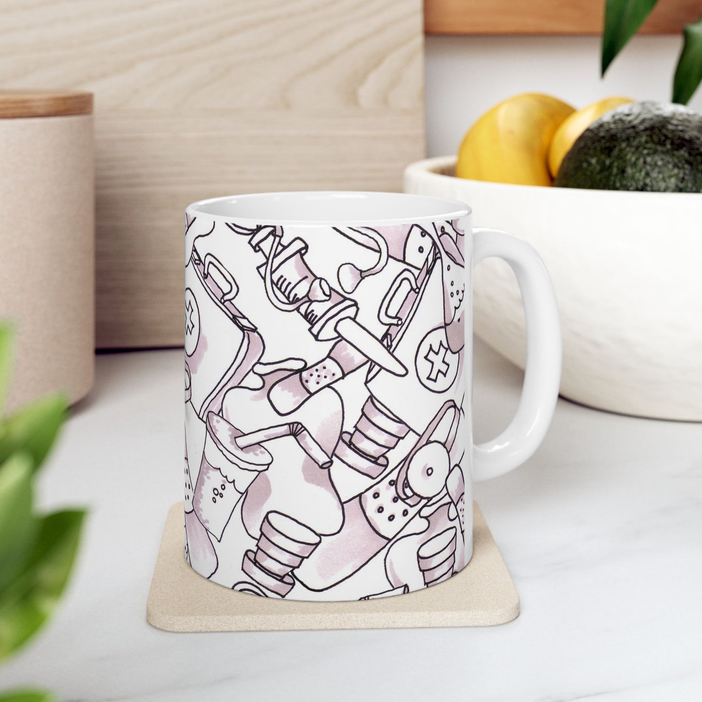 Med Stuff White Cup