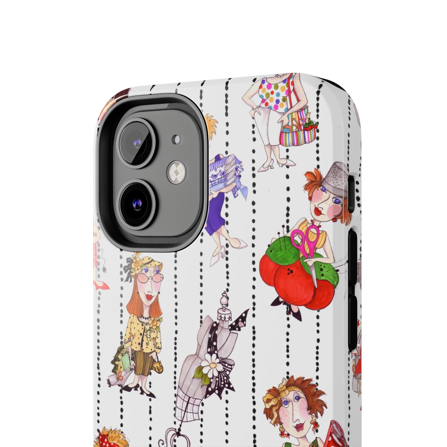 Sewphisticates White / Black Stripe Phone Case