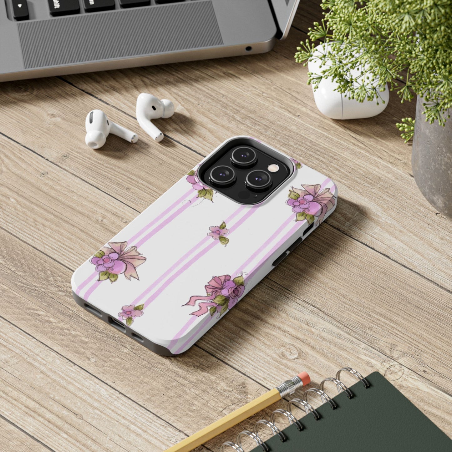 Flower Model Flower Stripe Phone Case