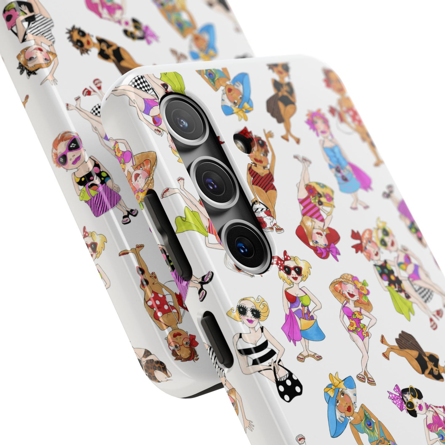 Tossed Beauties White Phone Case