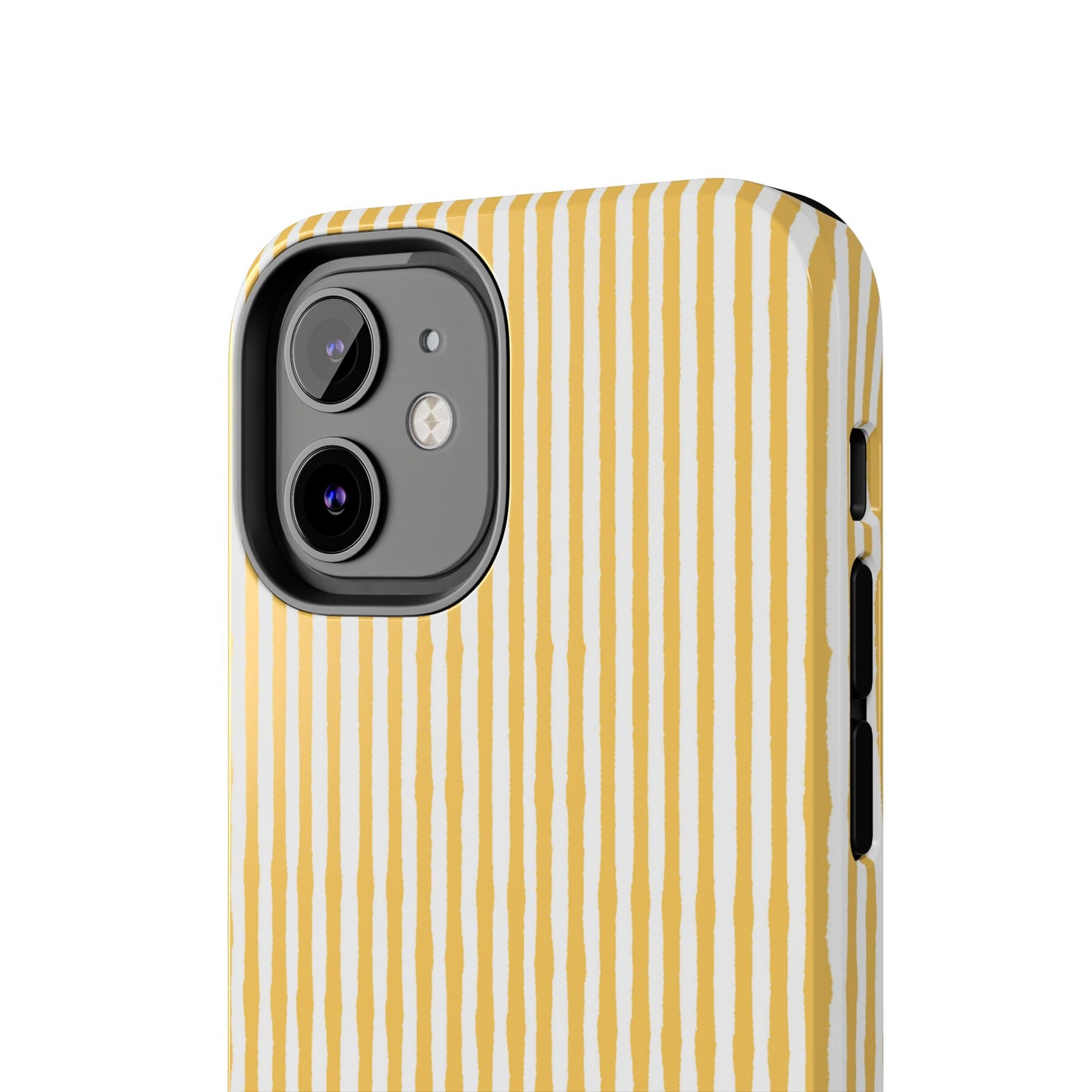 Lazy Stripe Yellow / White Phone Case