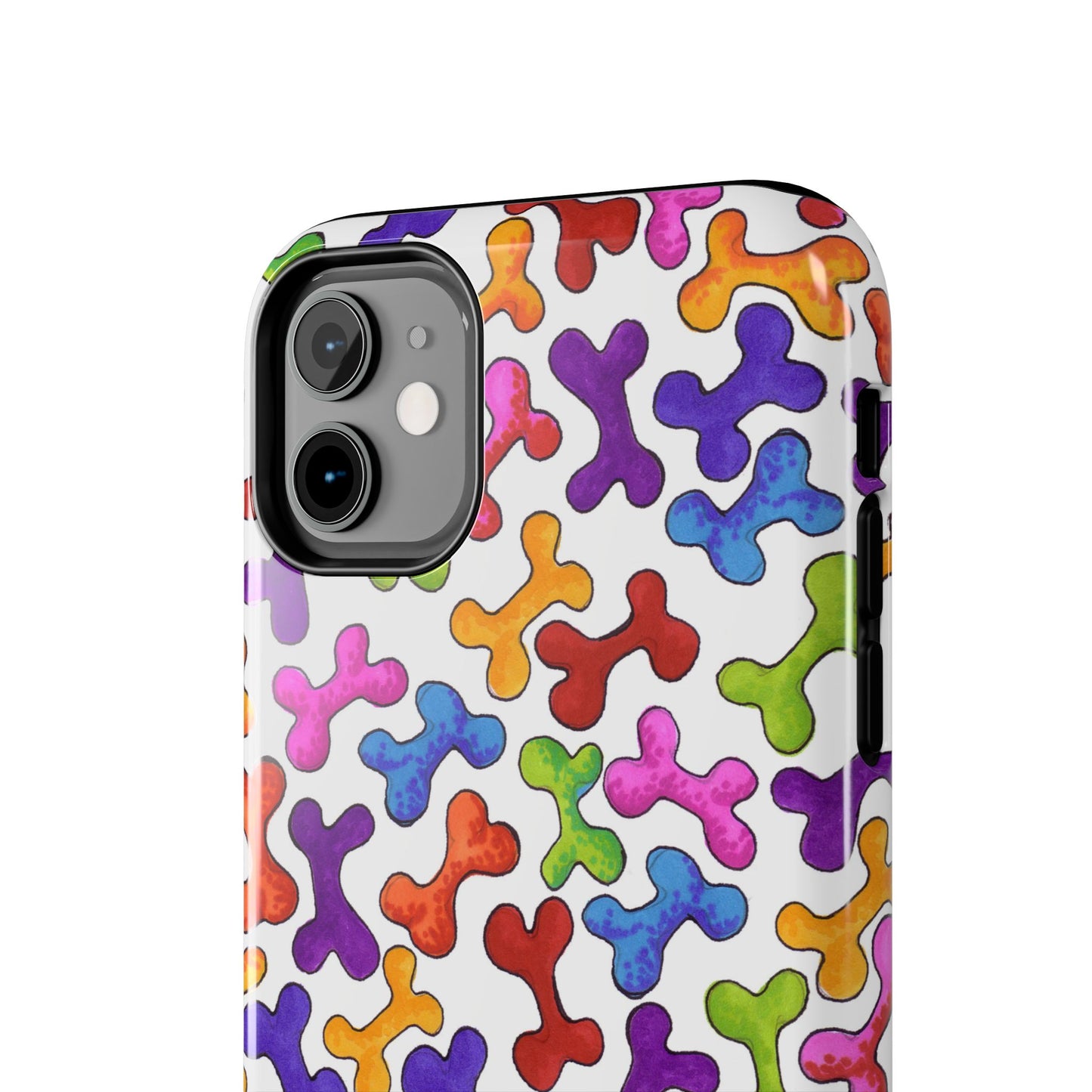 Fancy Bones White / Multi Phone Case